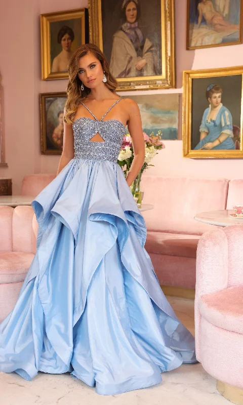 Skater DressHorsehair-Hem Prom Ball Gown: Ava Presley 40054