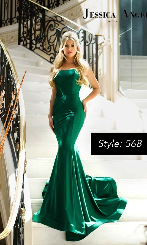 women's high-low dressesStrapless Long Mermaid Prom Dress: Jessica Angel 568