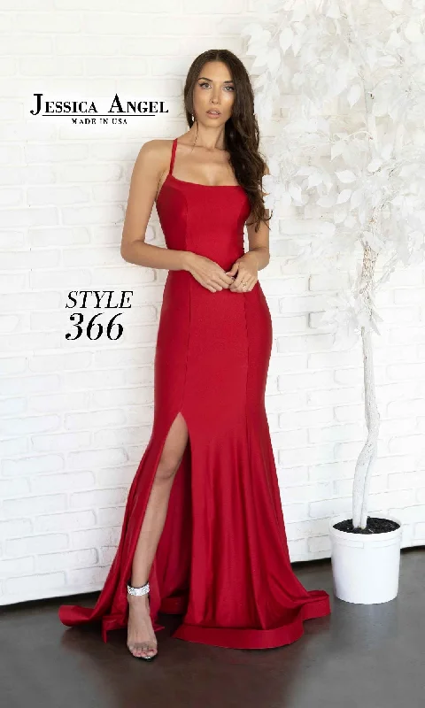 Silk DressLace-Up Long Prom Dress: Jessica Angel 366