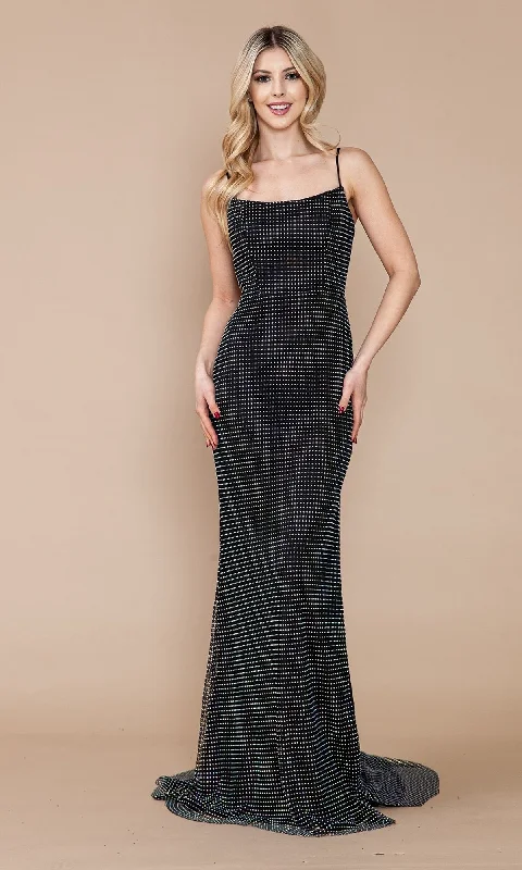 women's velvet dressesCorset-Back Shimmer-Net Long Prom Dress 9284