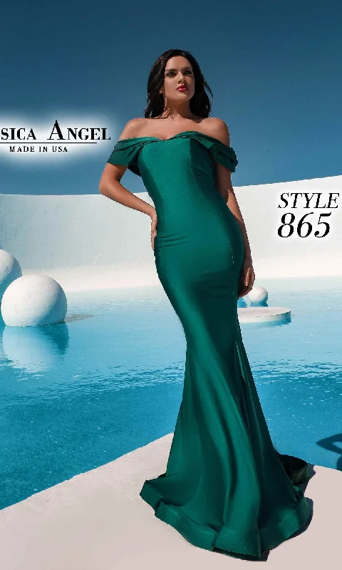 Off-The-Shoulder DressOff-Shoulder Long Prom Dress: Jessica Angel 865