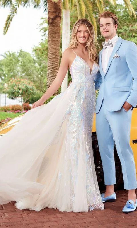Minimalist DressLong Sequin Prom Dress: Tiffany 16944