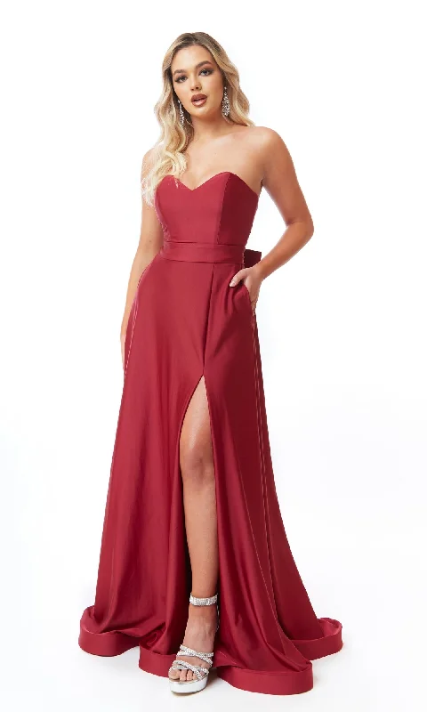 women's empire waist dressesStrapless Sweetheart Long Prom Dress: Atria 6705H