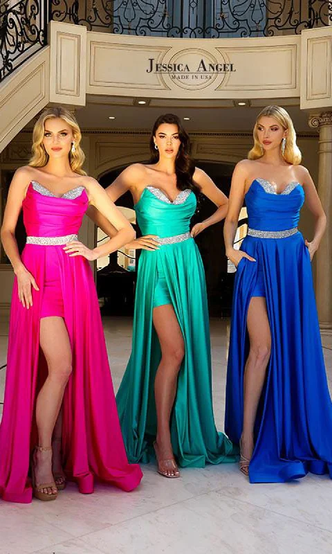 women's luxury dressesStrapless High-Low Prom Dress: Jessica Angel 2402