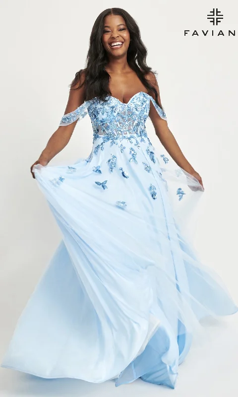 Nursing DressFaviana Off-Shoulder Long A-Line Prom Dress 11059