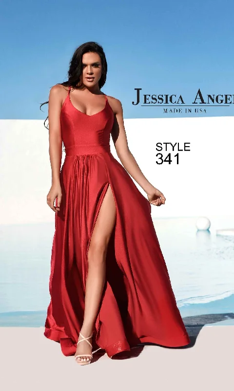 Denim DressStrappy Long A-Line Prom Dress: Jessica Angel 341