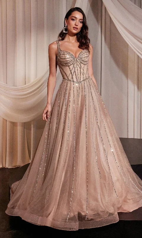 Casual DressRose Champagne Long Prom Ball Gown: Ladivine CD849