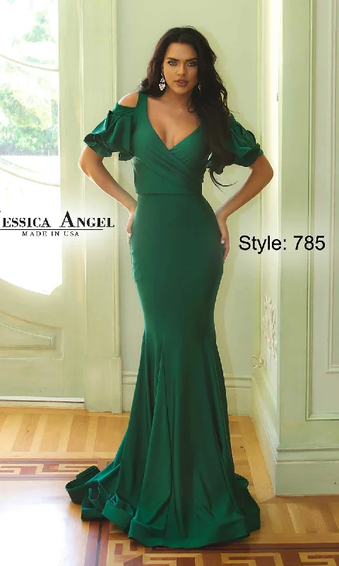 Laced DressCold-Shoulder Long Prom Dress: Jessica Angel 785
