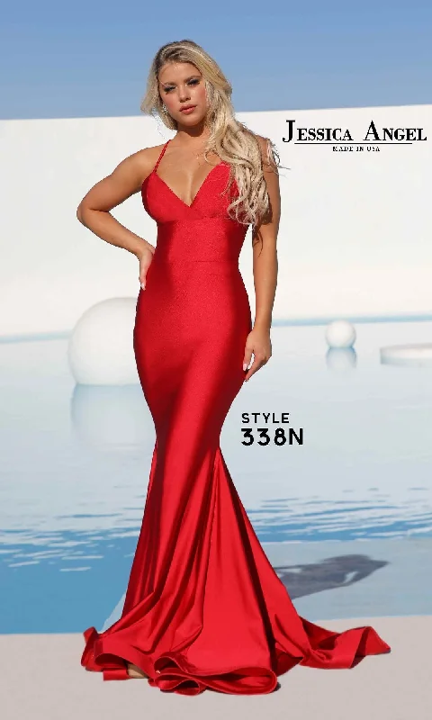 Velveteen DressStrappy-Back Long Prom Dress: Jessica Angel 338N