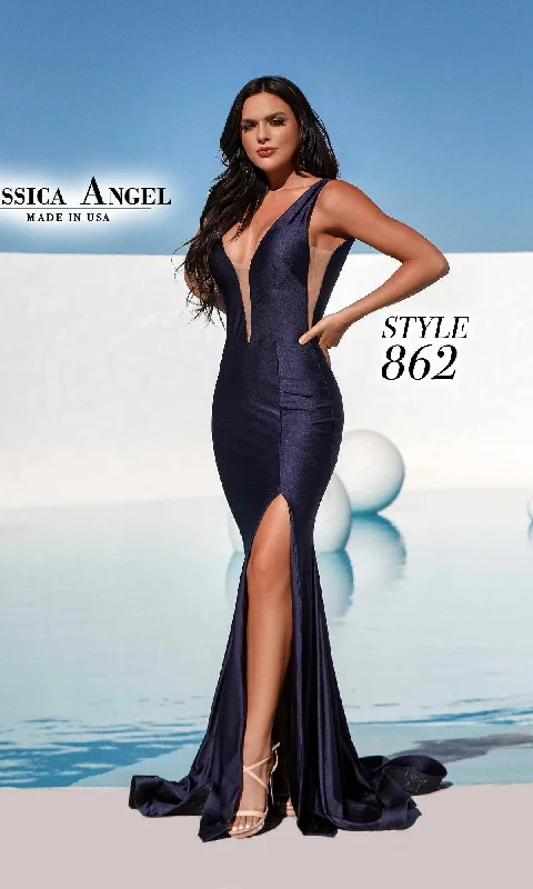 women's ethical fashion dressesPlunging V-Neck Long Prom Dress: Jessica Angel 862
