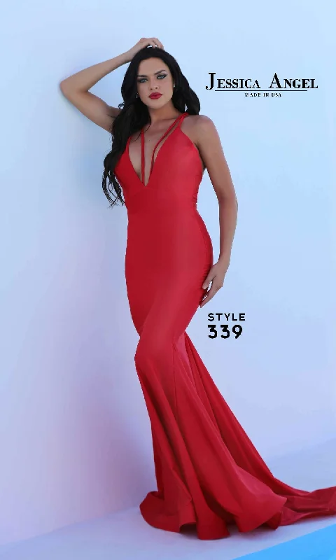 Organza DressDeep V-Neck Long Prom Dress: Jessica Angel 339