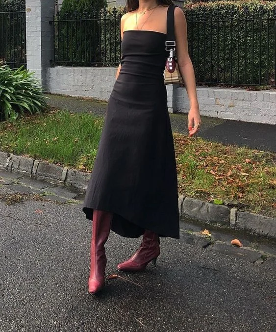 women's high-low dressesStrapless Black Sexy Prom Dress For Womens Y1363