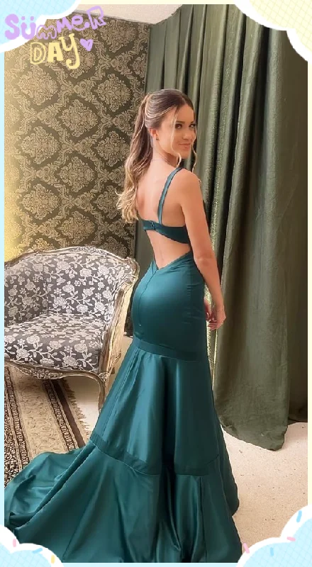 Statement DressAttractive Green Prom Dresses | Classy Backless Prom Dresses Y1828
