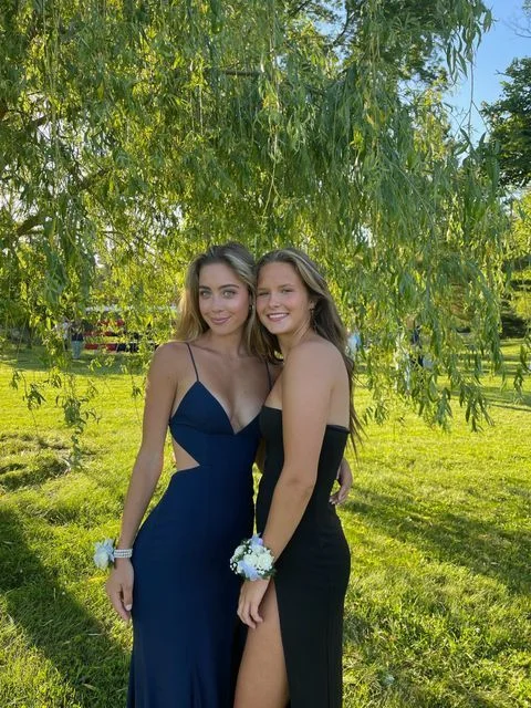 Trumpet DressSexy Spaghetti Straps V Neck Prom Dress,Simple Prom Dress  Y1411
