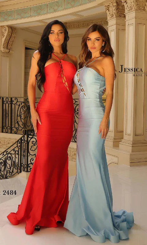 women's cocktail dressesCut-Out Long Prom Dress: Jessica Angel 2484