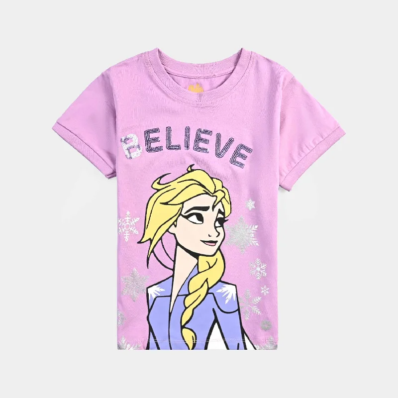 Men's Shirts with Mandarin CollarsGirls Cotton Jersey T-Shirt H/S Believe Character