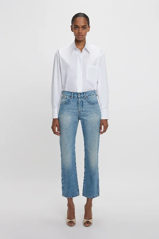 Sustainable Eco-Friendly Men's JeansVictoria Mid-Rise Jean In Light Blue