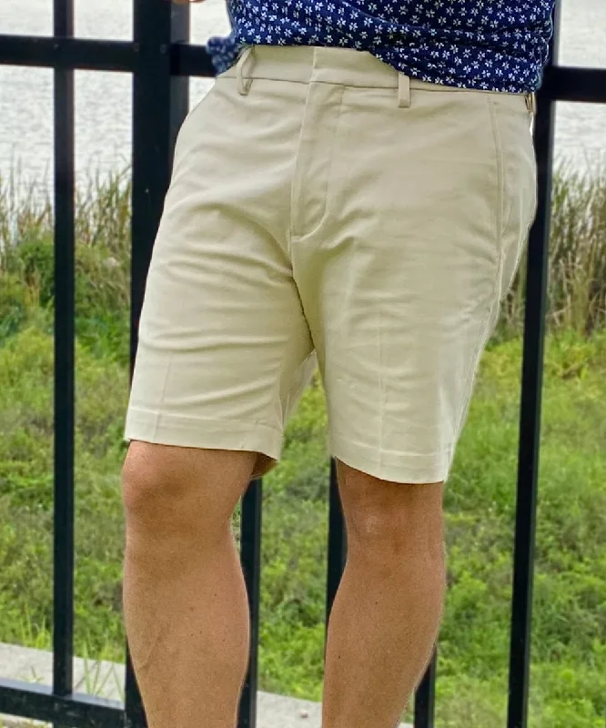 Men's Pants with Faux Leather PatchesNEW 'JEFF' Tall Men's Shorts, Soft Stretch Twill - Khaki Men's Pants with Faux Leather PatchesNEW 'JEFF' Tall Men's Shorts, Soft Stretch Twill - Khaki