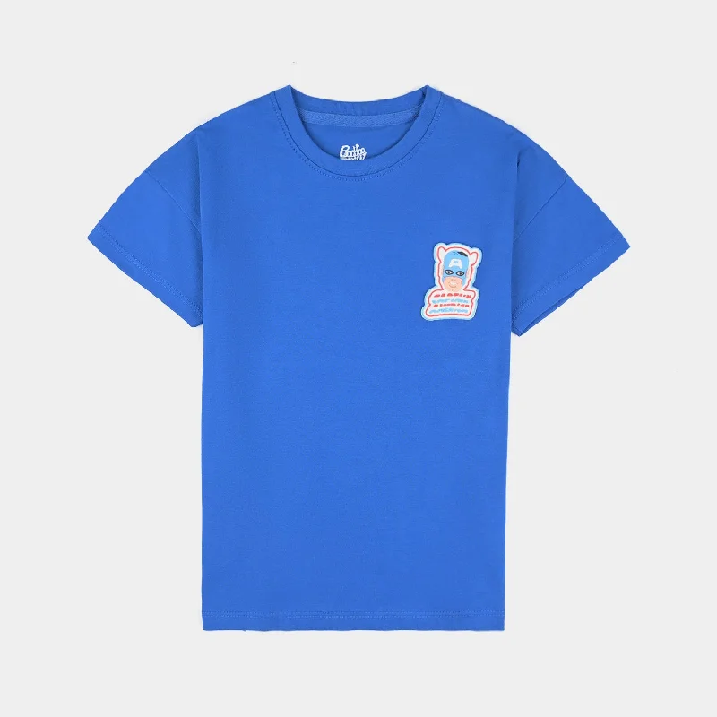 Men's Shirts with Embellished HemlinesBoys Cotton Jersey T-Shirt H/S Character -C.Blue Men's Shirts with Embellished HemlinesBoys Cotton Jersey T-Shirt H/S Character -C.Blue
