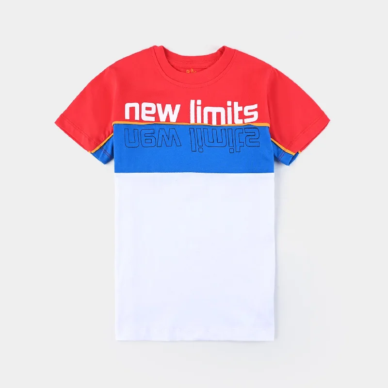 Men's Shirts with Floral PrintsBoys Cotton Jersey T-Shirt H/S New Limits