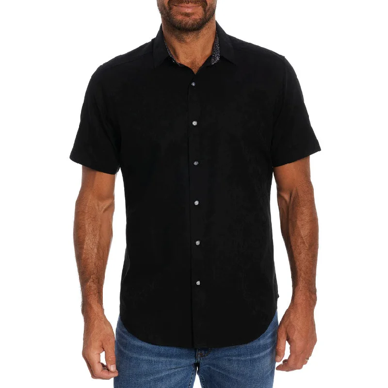 Men's Performance Shirts for Active LifestylesRobert Graham Highland Short Sleeve Classic Fit Sport Shirt - Black