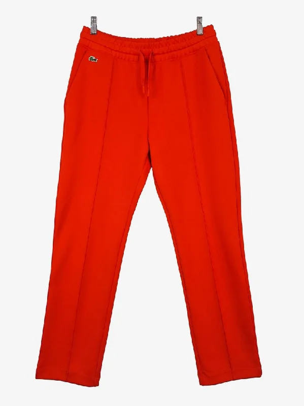 Men's Jeans with a Distressed LookLacoste Bright Orange Topstitch Pants Size S