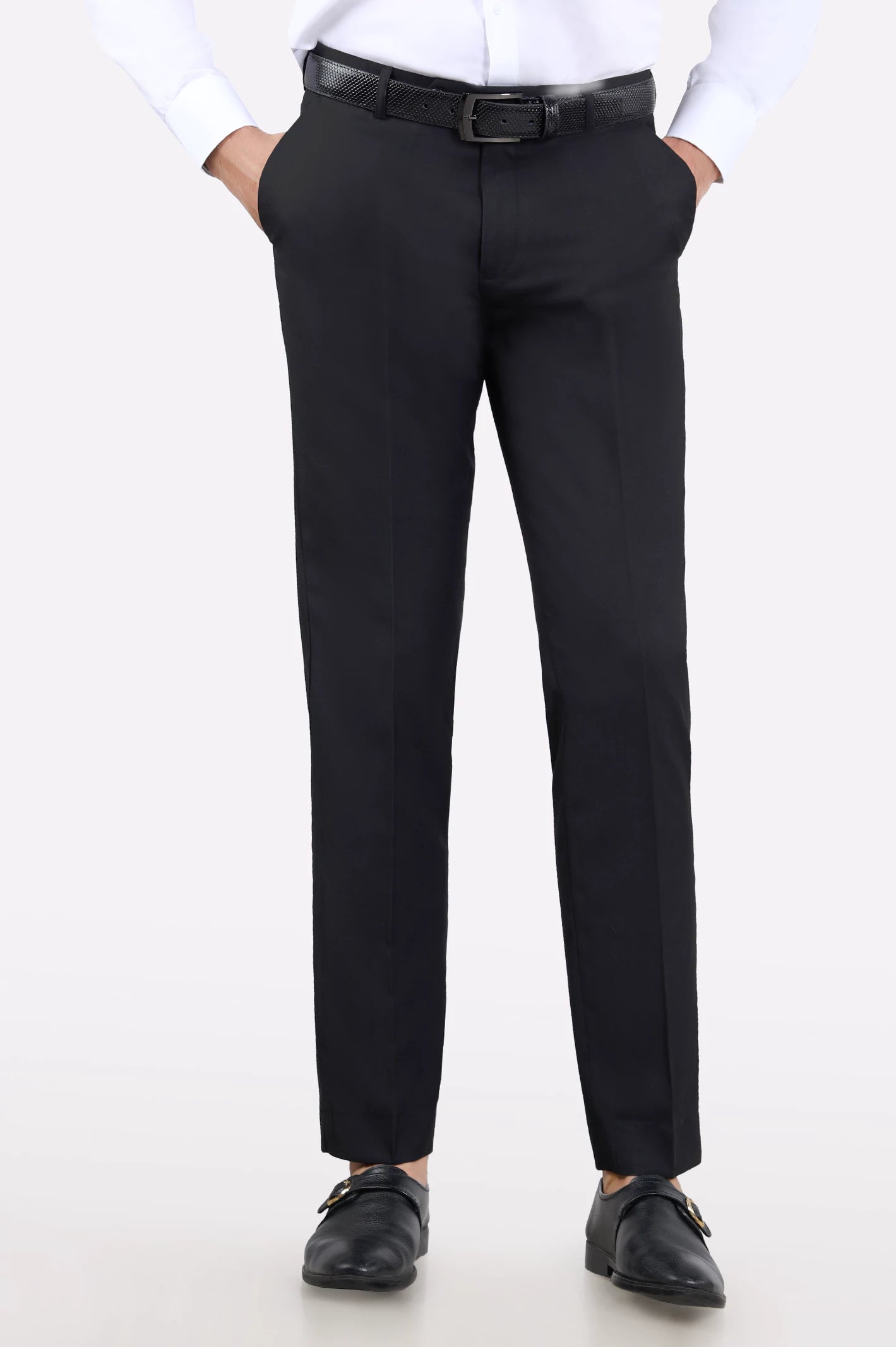 women's wrap dressesBlack Regular Fit Formal Trouser