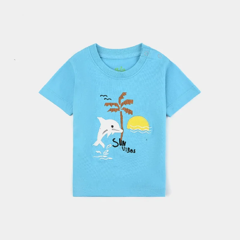 Warm Men's Fleece-Lined TopsInfant Boys Cotton Jersey Round Neck T-Shirt Vibes