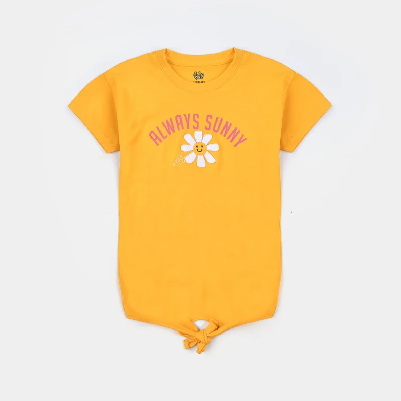 Men's Shirts with TiesGirls Cotton Jersey T-Shirt H/S Always Sunny-Citrus