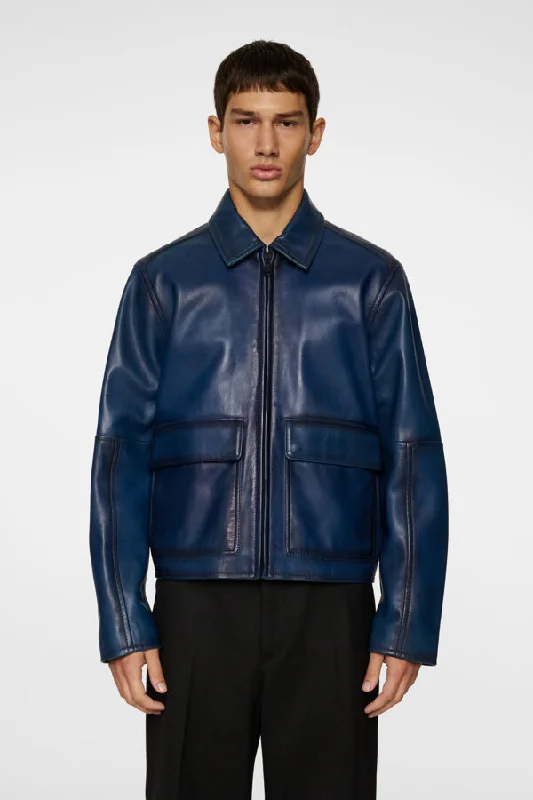 Practical Men's RaincoatsJed Leather Party Jacket
