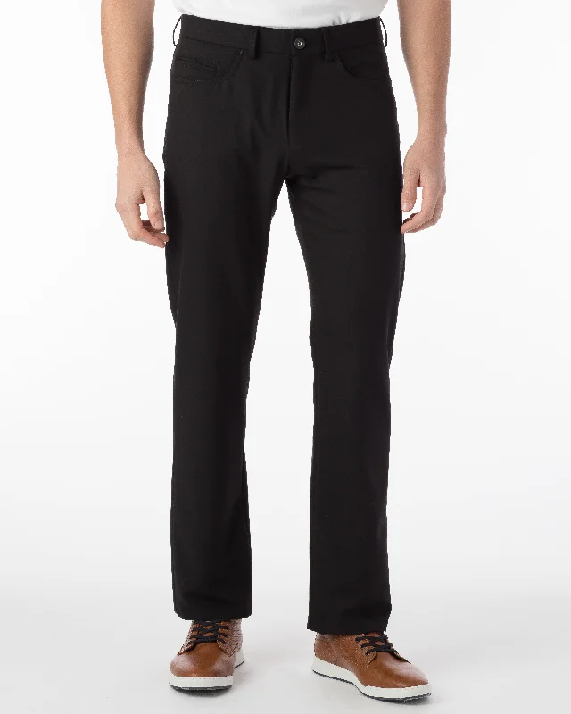 Men's Pants with Wrinkle-Resistant FabricBallin Pants - Crescent Commuter Bi-Strech Gabardine - Black