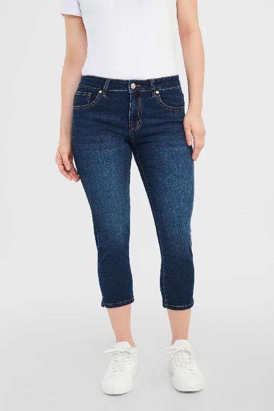 Rip and Tear Men's JeansCapri 5 poches en jeans - Femme