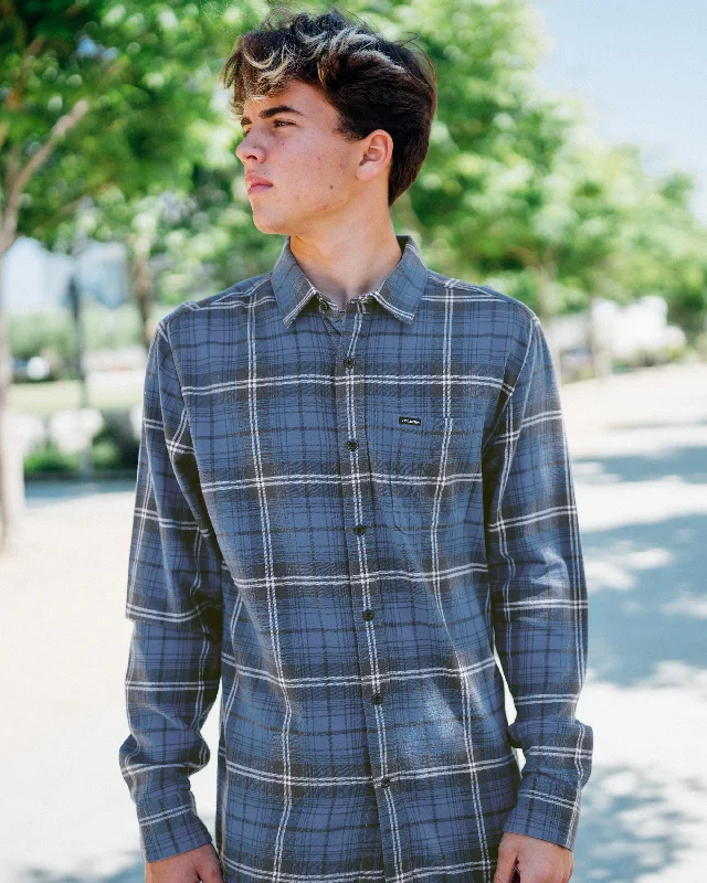 Slim-Fit Men's JeansCaden Plaid Long Sleeve Shirt - Blueberry