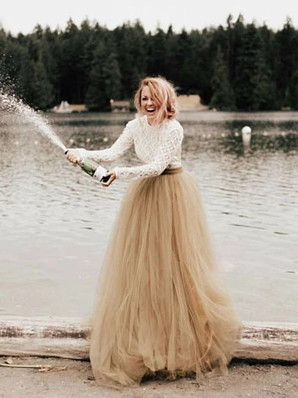 women's denim dressesRoycebridal Lakshmigown Two Pieces A-Line Long Sleeve Backless Wedding Dress Bridal Gown vestido de noiva gelinlik women's denim dressesRoycebridal Lakshmigown Two Pieces A-Line Long Sleeve Backless Wedding Dress Bridal Gown vestido de noiva gelinlik