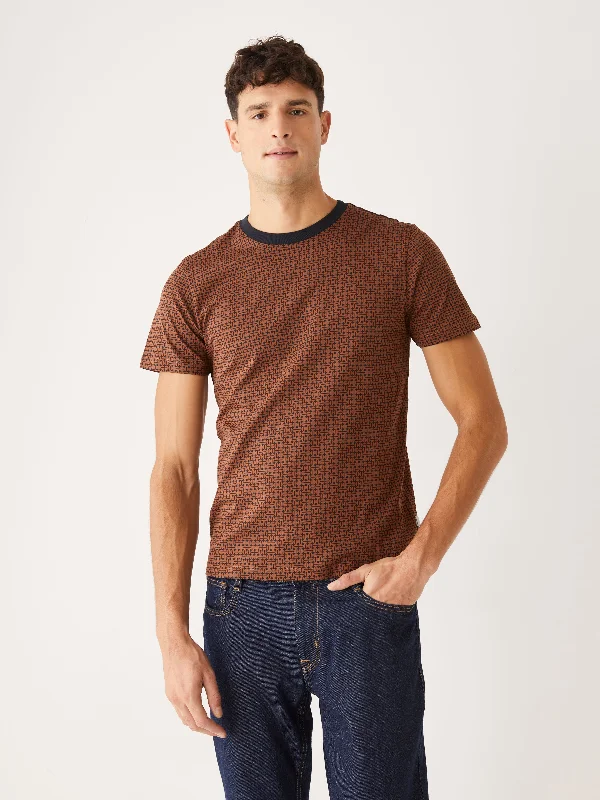 Warm Men's Fleece-Lined TopsThe Graphic Slim Fit T-Shirt in Burnt Orange