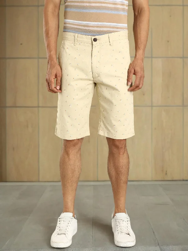 Men's Pants with Logo EmbossmentsMen Printed Cotton Shorts