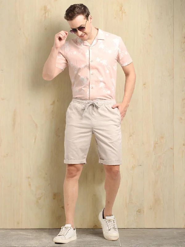 Men's Pants with Antimicrobial TreatmentMen Solid Cotton Shorts