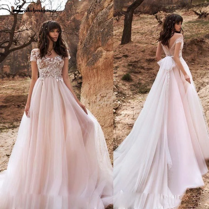 women's club dressesRoycebridal Light Pink Bohemian Wedding Dresses