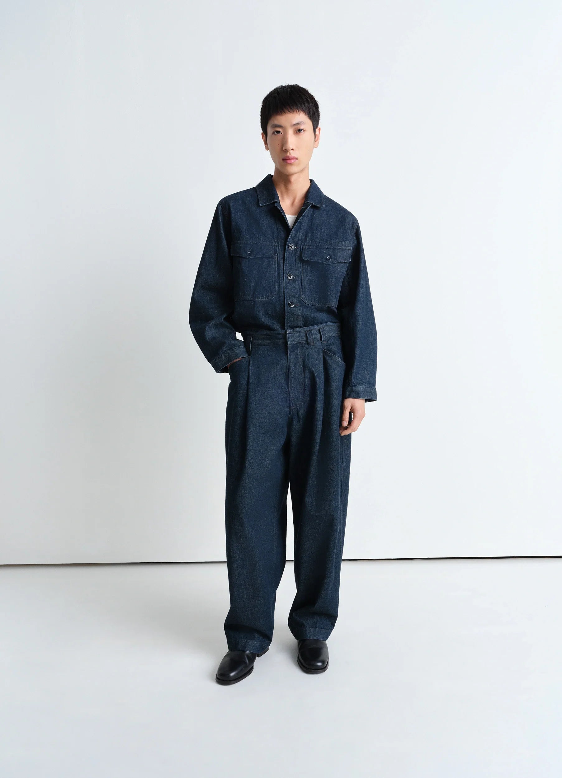 Authentic Raw Denim Men's JeansPLEATED WORKWEAR PANTS