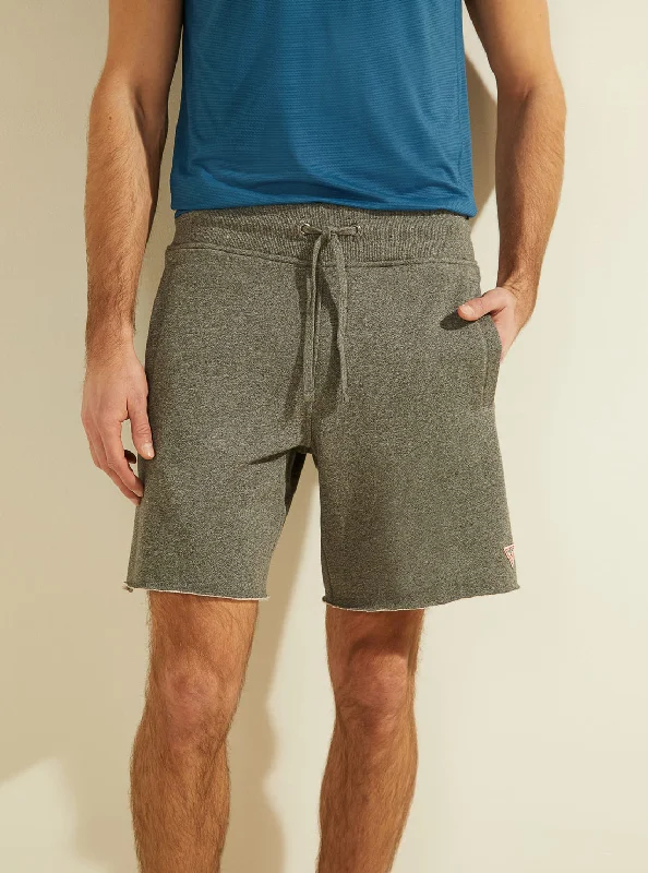 Men's Patterned Pants with PlaidsEco Grey Roy Fleece Shorts