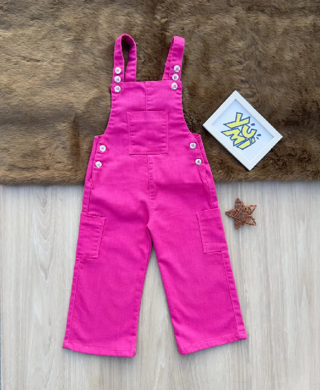 Cool Men's JeansTrendy Pink Wide Leg Dungarees for Girls | Yumi Pakistan