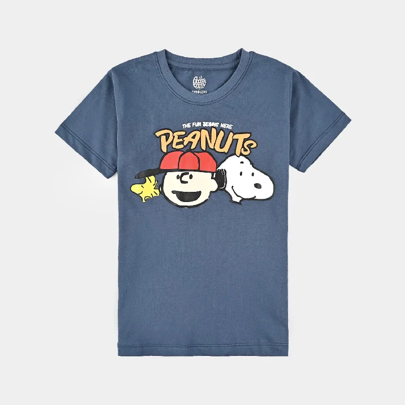 Men's Shirts with Surplice HemlinesBoys Cotton Jersey T-Shirt H/S Peanuts