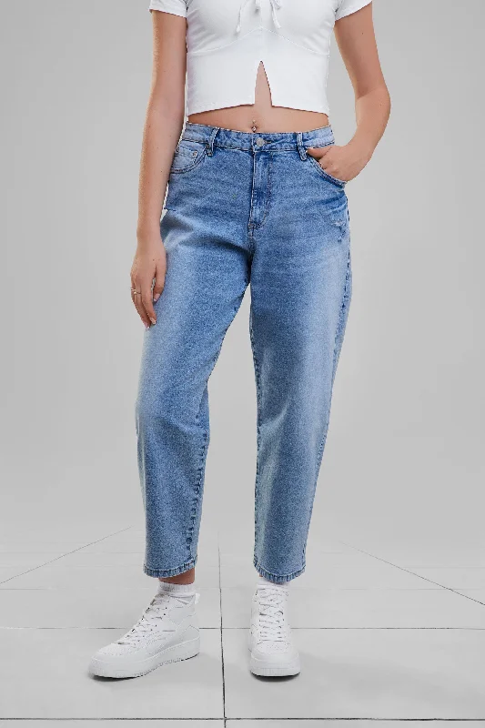 Men's Jeans for Office WearJeans taille haute coupe Barrel - Femme