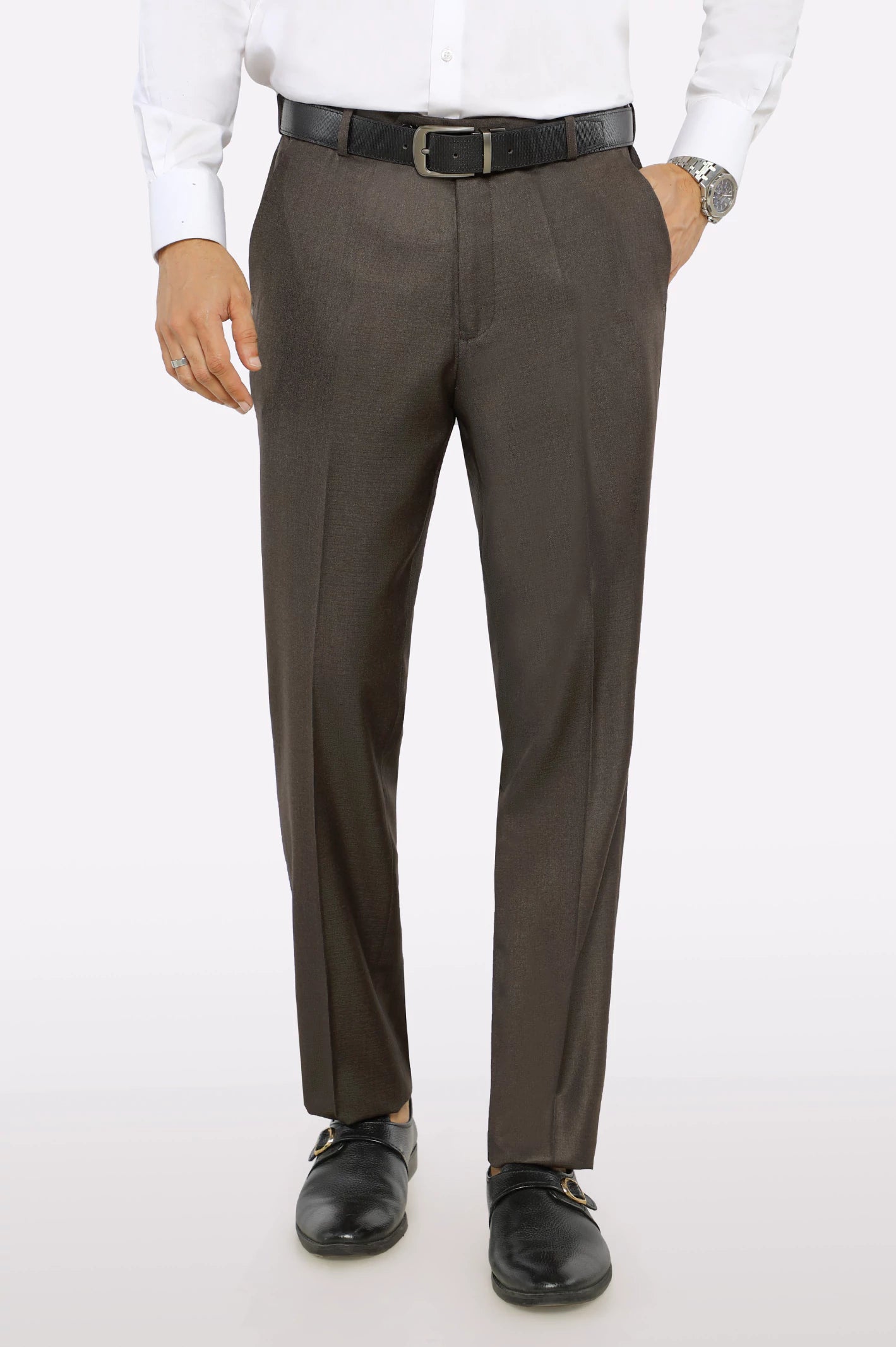 women's vintage dressesBrown Regular Fit Formal Trouser