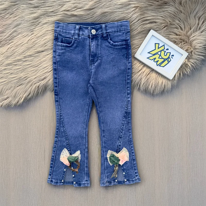 Men's Jeans Made from Recycled MaterialsGirls' Bromo Jeans with Bow and Pearls