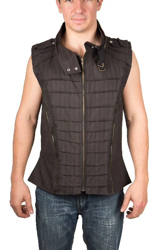 Durable Men's Car CoatsDenim Steampunk Vest