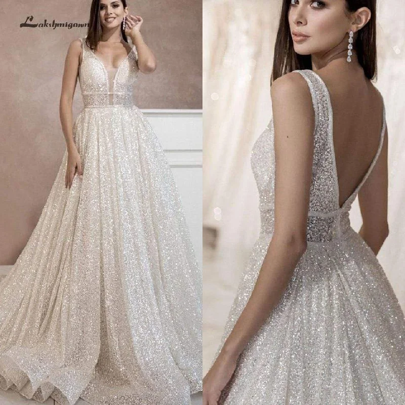 women's sleeveless dressesRoycebridal Lakshmigown Open Back A Line Wedding Dress 2024 Sexy Bridal Gown Plunging Wedding Gowns women's sleeveless dressesRoycebridal Lakshmigown Open Back A Line Wedding Dress 2024 Sexy Bridal Gown Plunging Wedding Gowns