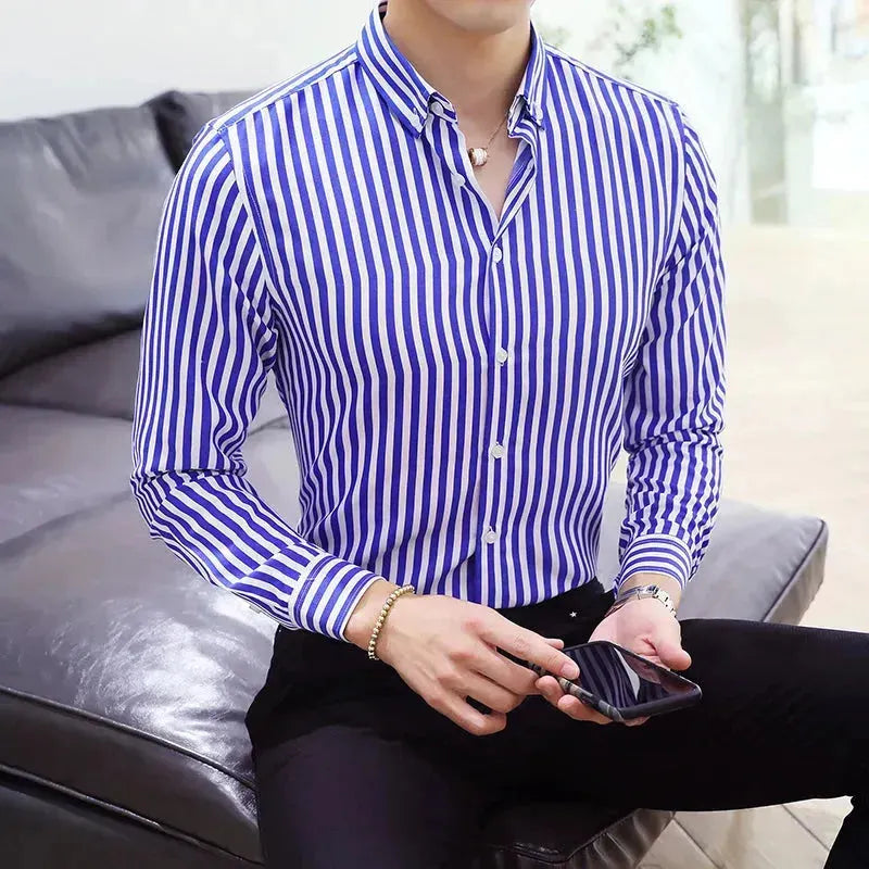 Men's Henley T-Shirts for a Casual TwistMen's Formal Striped Dress Shirt