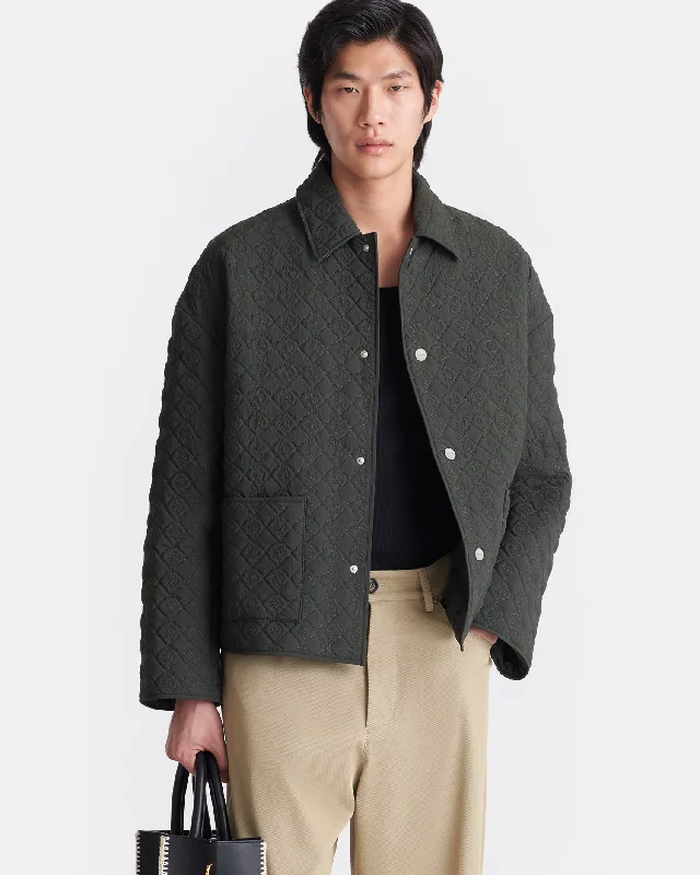 Men's Coats for Cold WeatherGibbson - Quilted Nylon Jacket - Dark Green