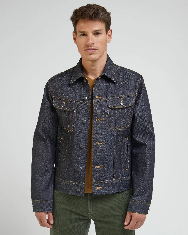 New Arrival Men's JeansLee 101 15oz Recycled Selvedge Denim Rider Jacket - Dry